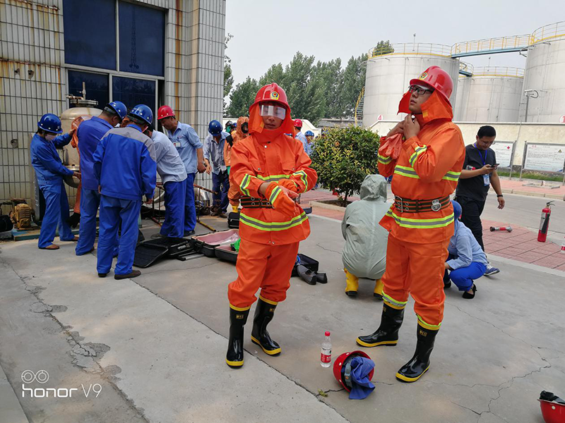 The company organizes safety emergency drill